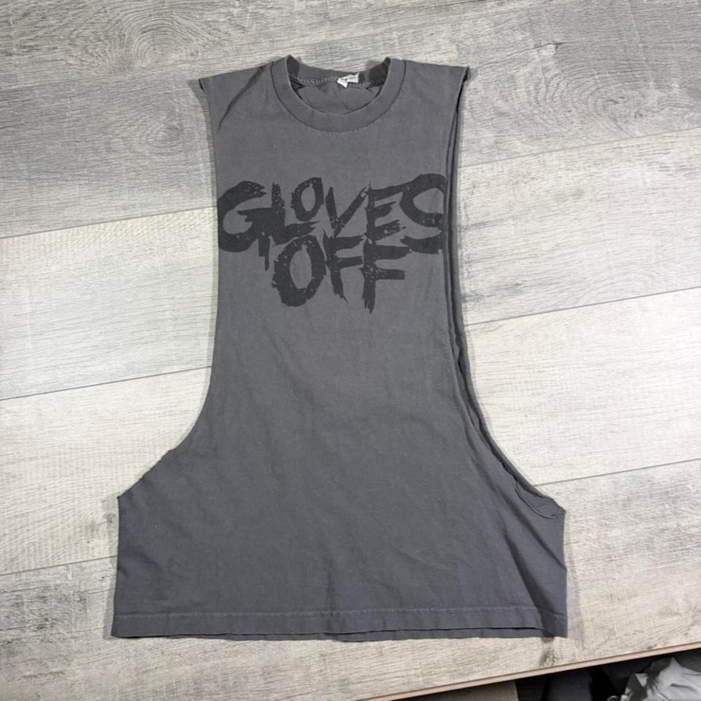 Vintage 2000s metal hardcore rock cutoff tank top t shirt Size L - Picture 2 of 5